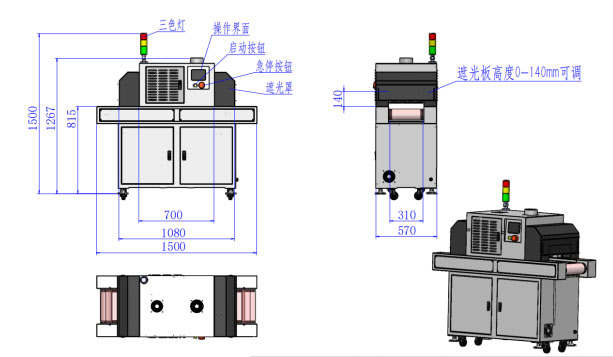 200*30mm uvled面光源尺寸规格